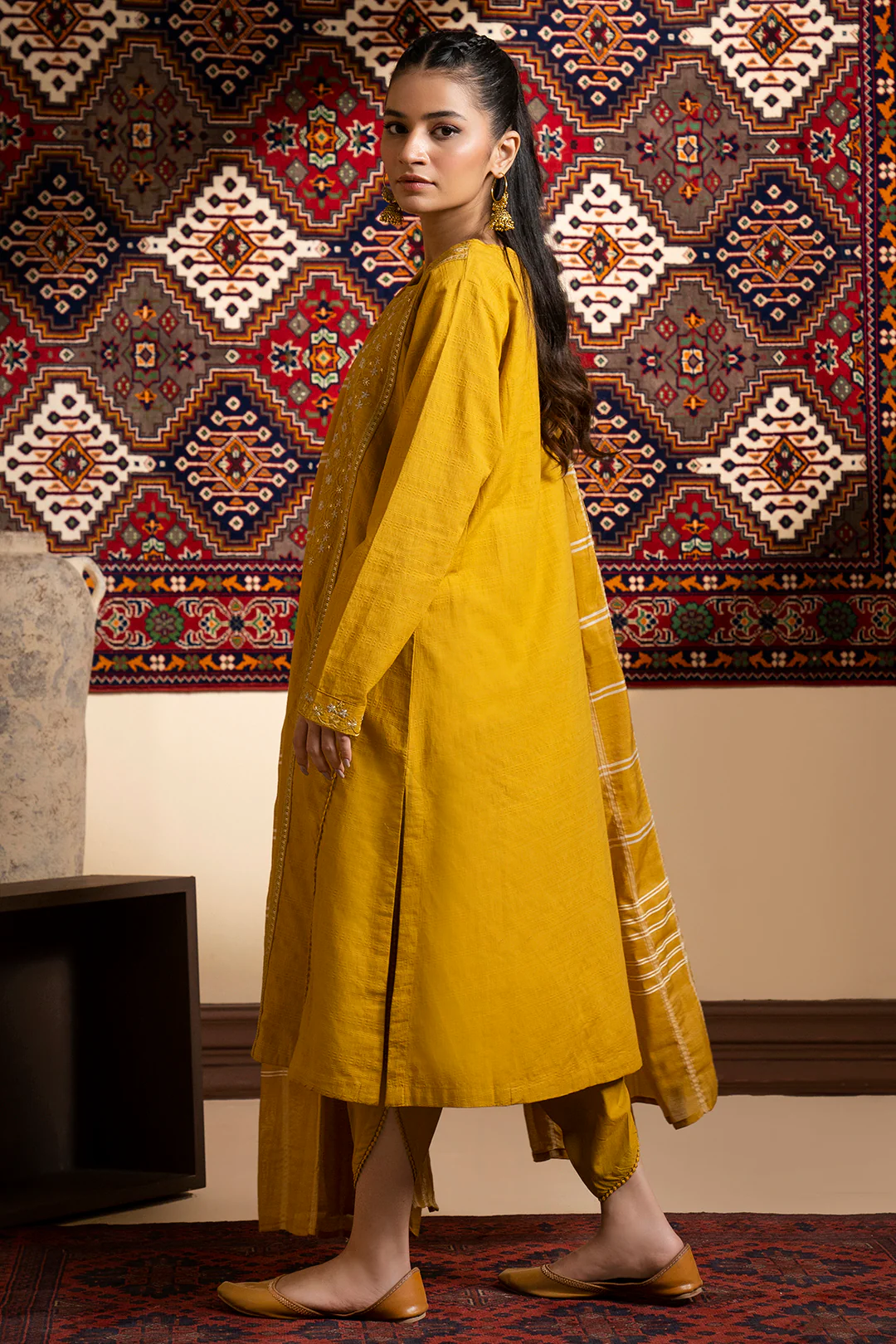 Embroidered Kurta Dupatta Trouser - 3354 - Image 6