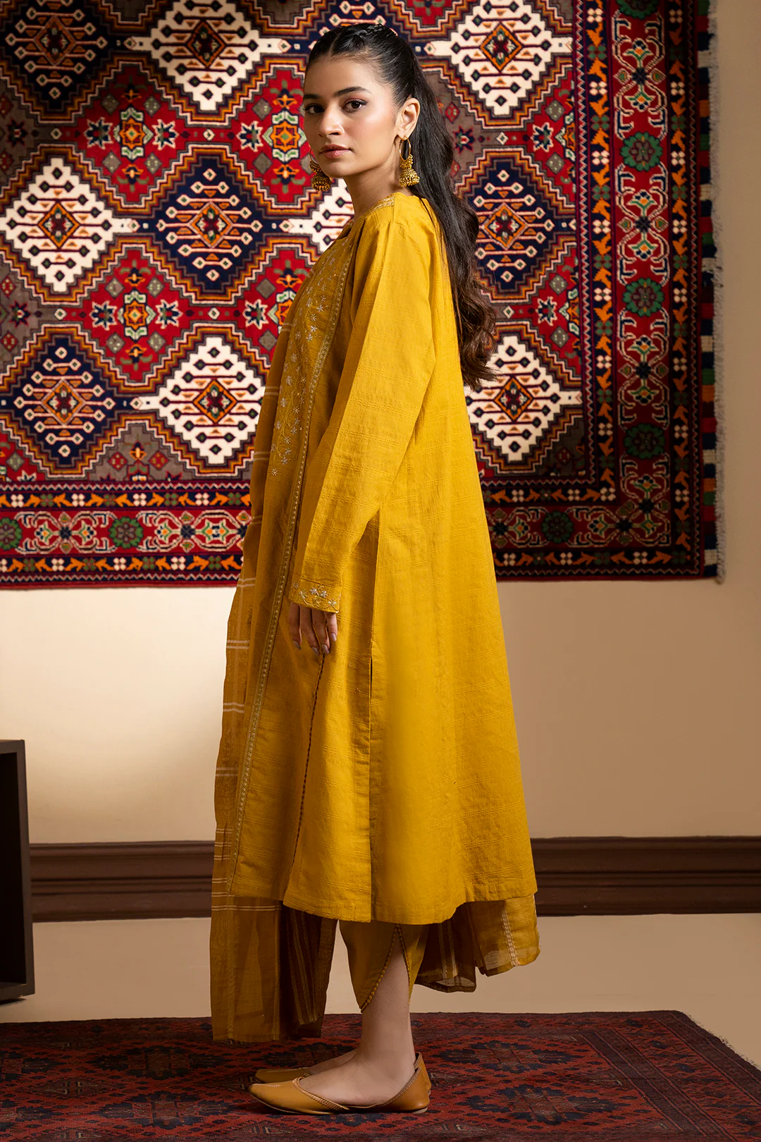 Embroidered Kurta Dupatta Trouser - 3354 - Image 9