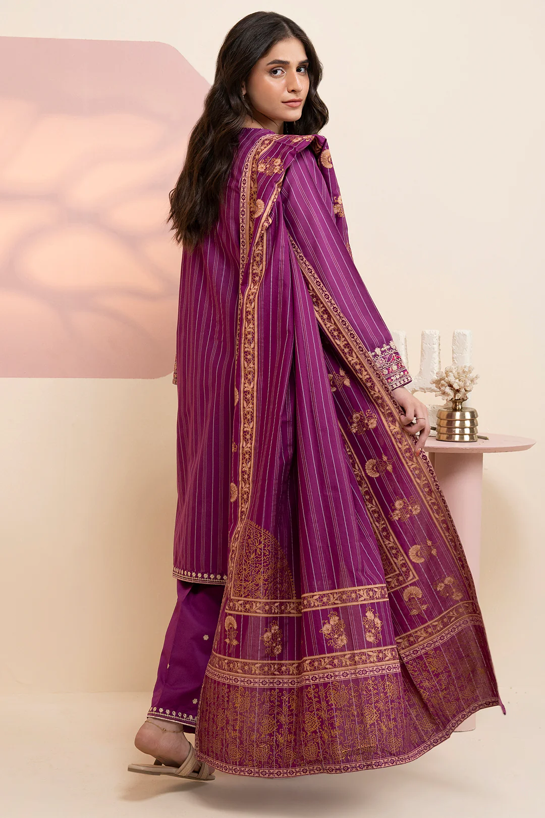 Embroidered Kurta Dupatta Trouser - 3389 - Image 10