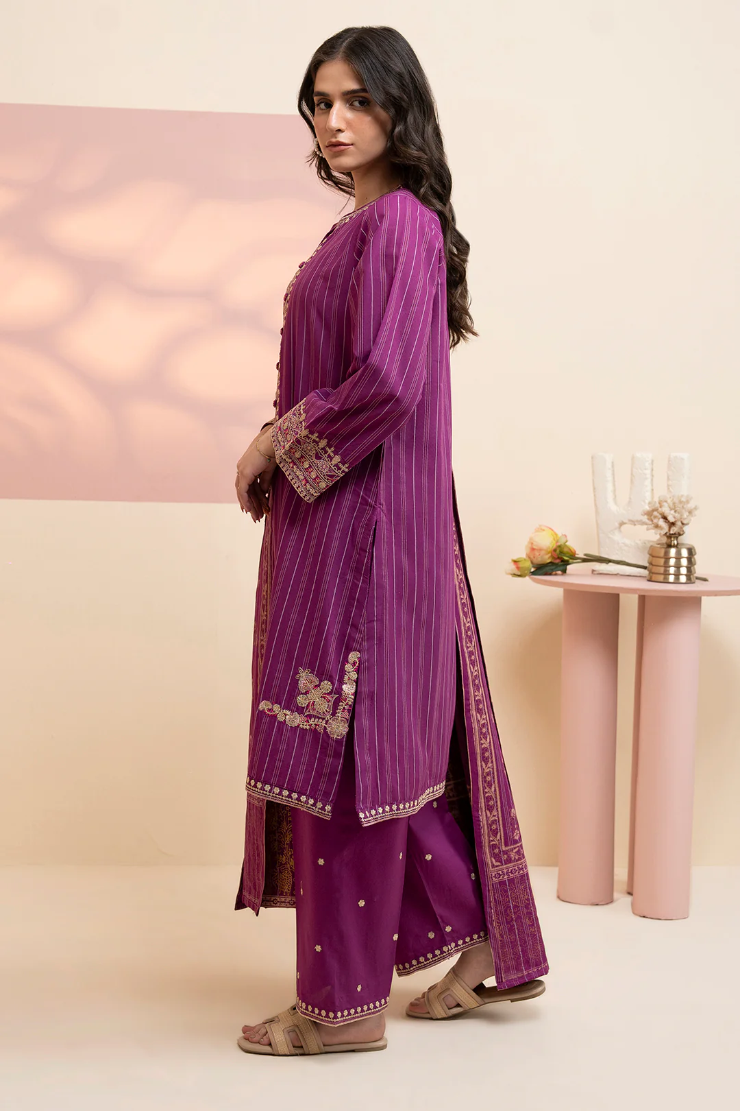Embroidered Kurta Dupatta Trouser - 3389 - Image 5