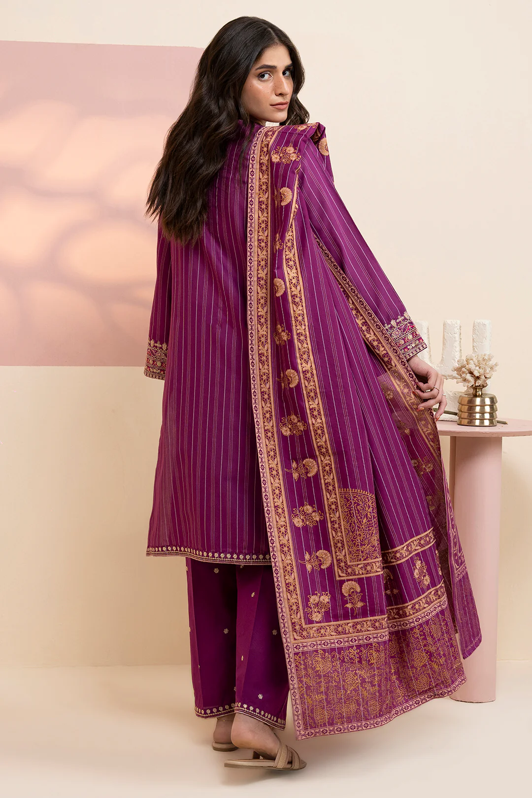 Embroidered Kurta Dupatta Trouser - 3389 - Image 6