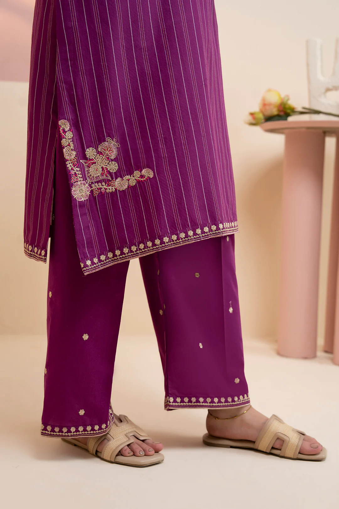 Embroidered Kurta Dupatta Trouser - 3389 - Image 8