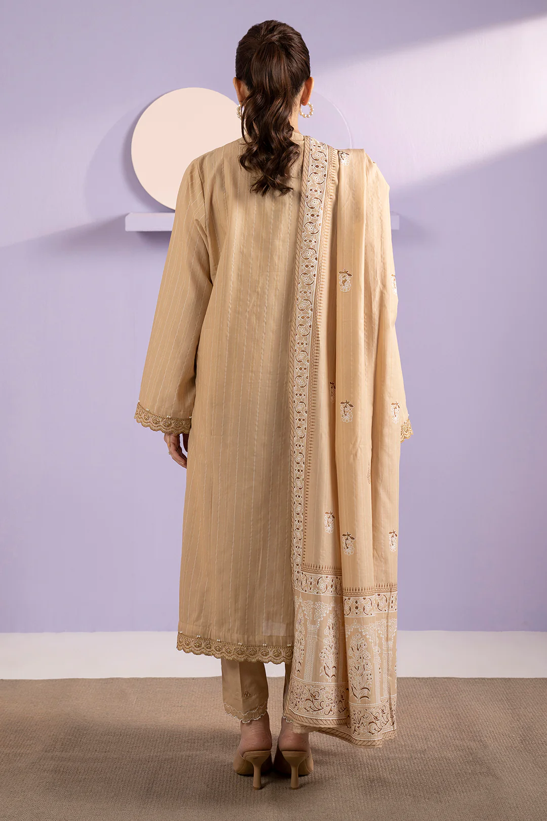 Embroidered Kurta Dupatta Trouser - 3392 - Image 11