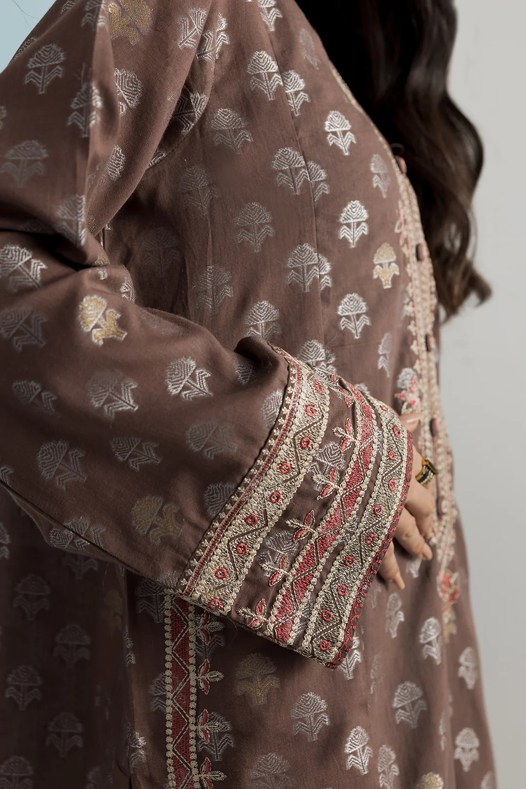Embroidered Kurta Dupatta Trouser - 2534 - Image 4