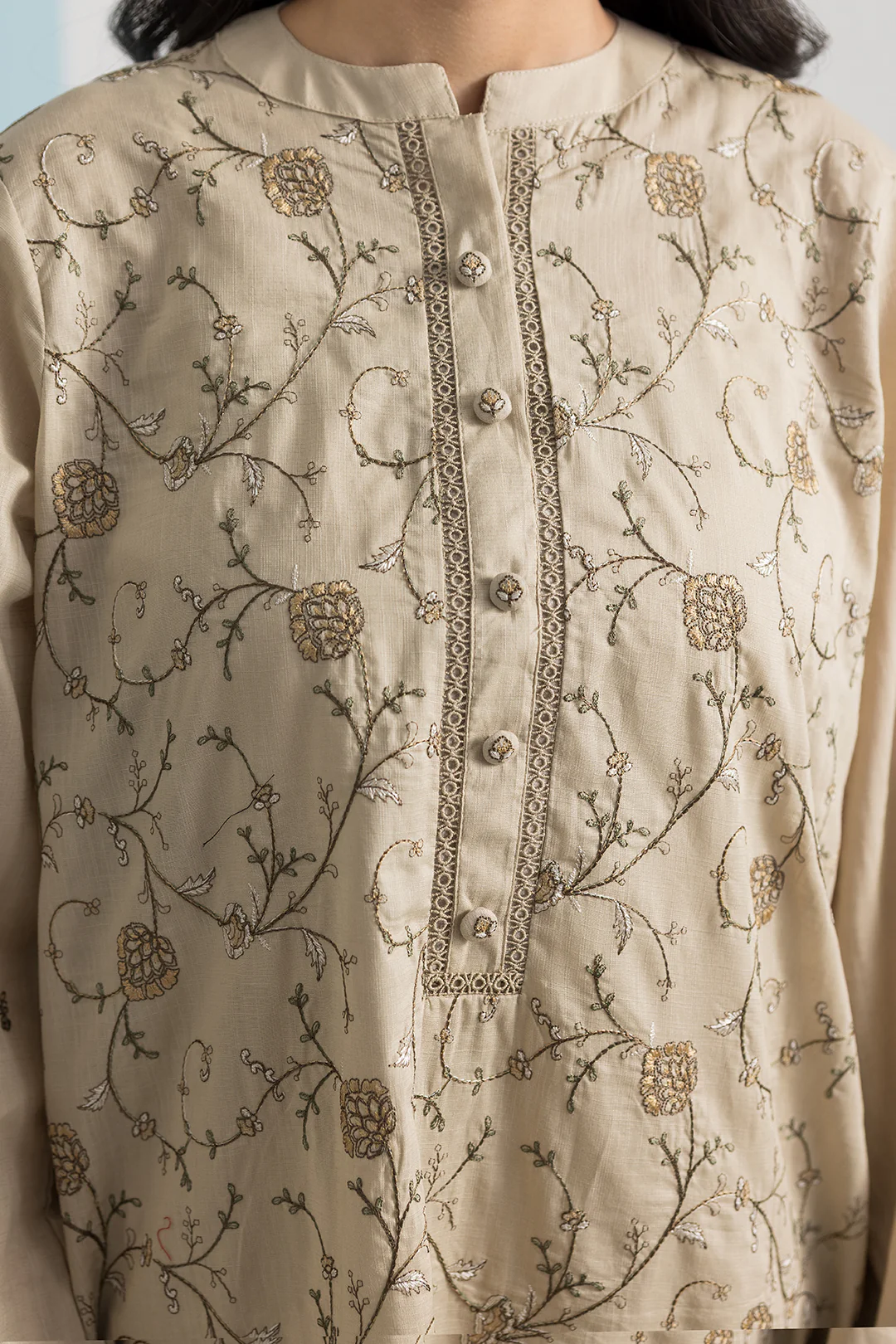 Embroidered Kurta Dupatta Trouser - 2589 - Image 7