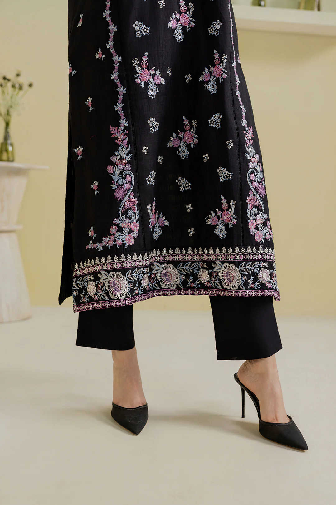 Embroidered Kurta Dupatta Trouser - 2609 - Image 6