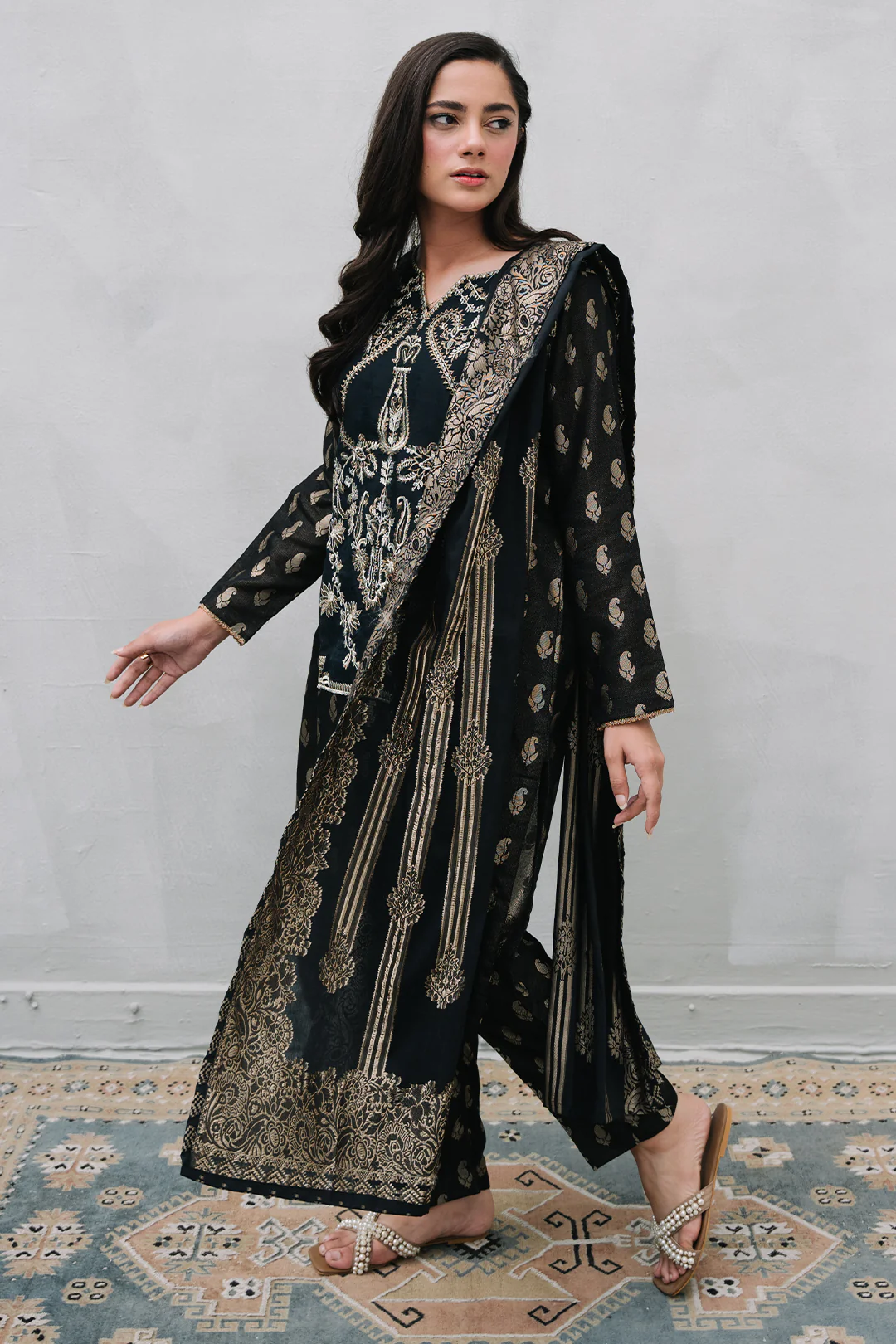 Embroidered Kurta Dupatta Trouser - 3256 - Image 6