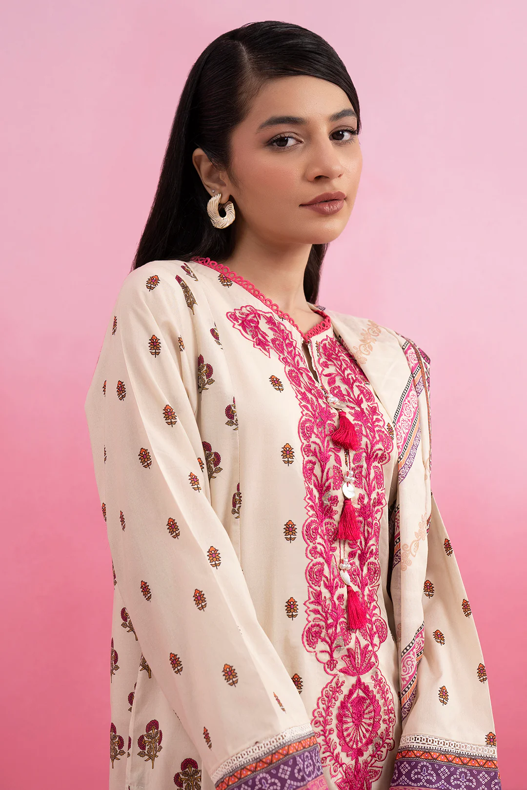 Embroidered Kurta Dupatta - 2820 - Image 3