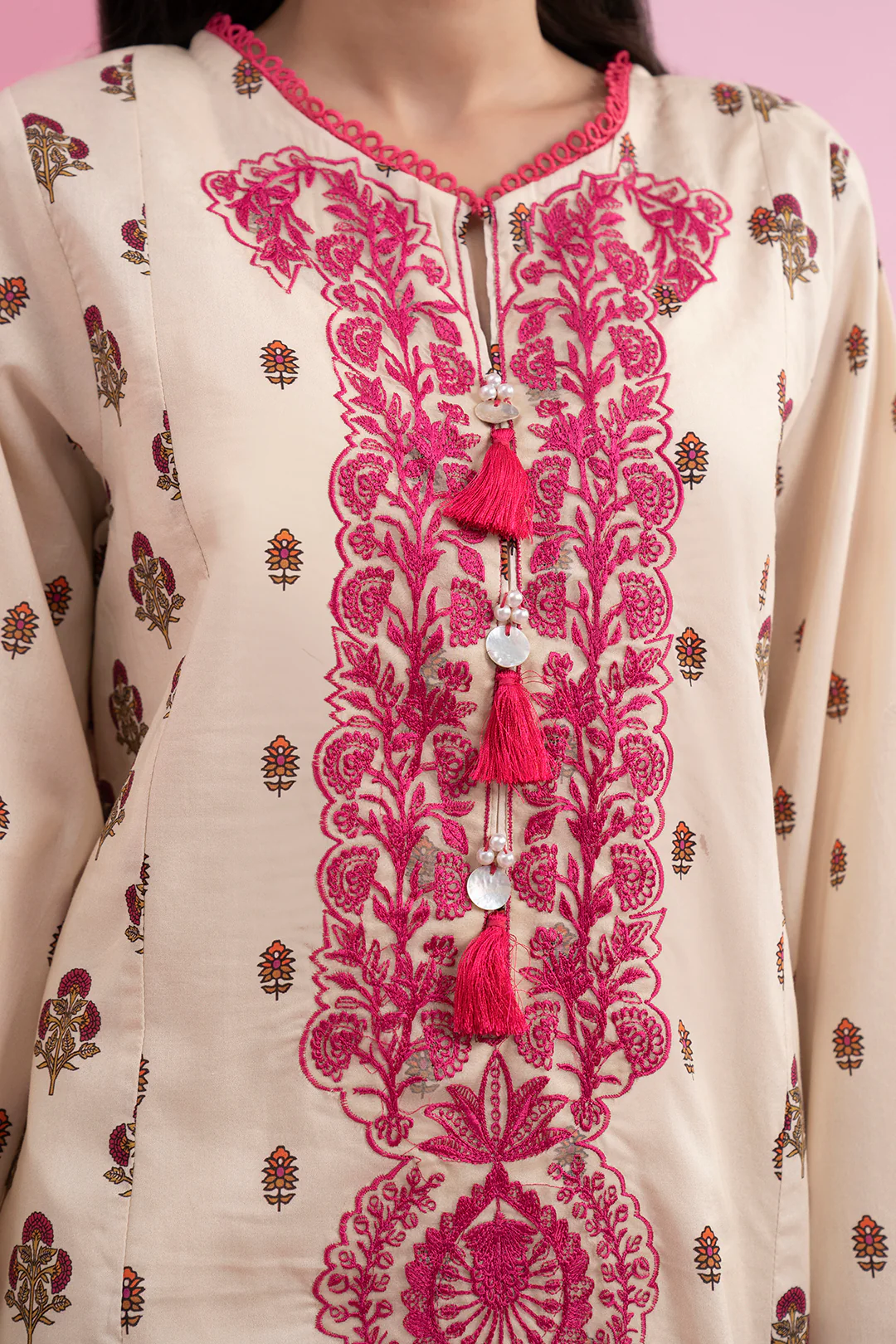 Embroidered Kurta Dupatta - 2820 - Image 5