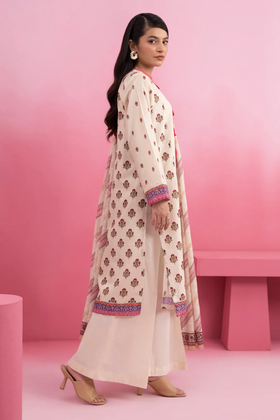 Embroidered Kurta Dupatta - 2820 - Image 6