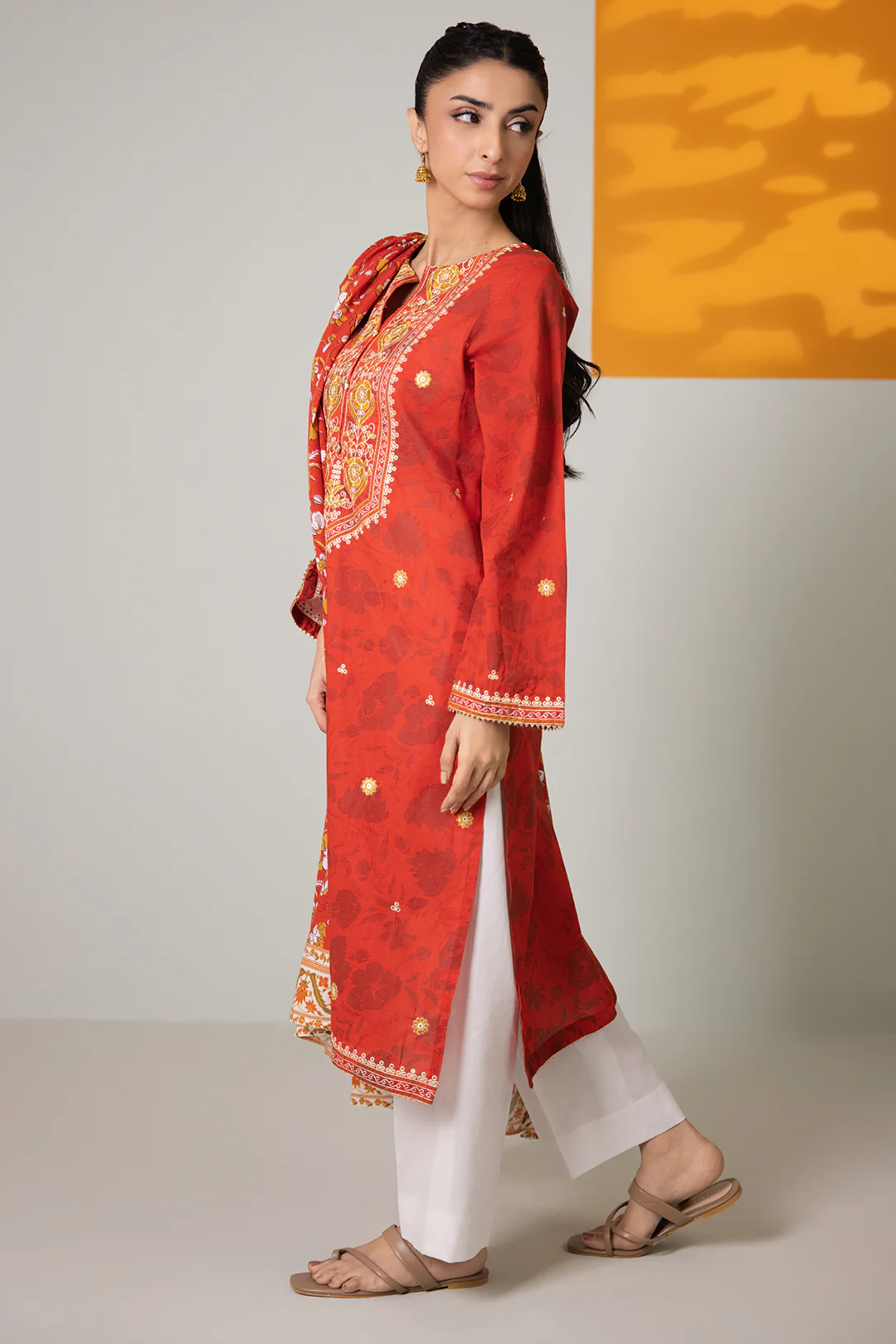 Embroidered Kurta Dupatta - 3241 - Image 5