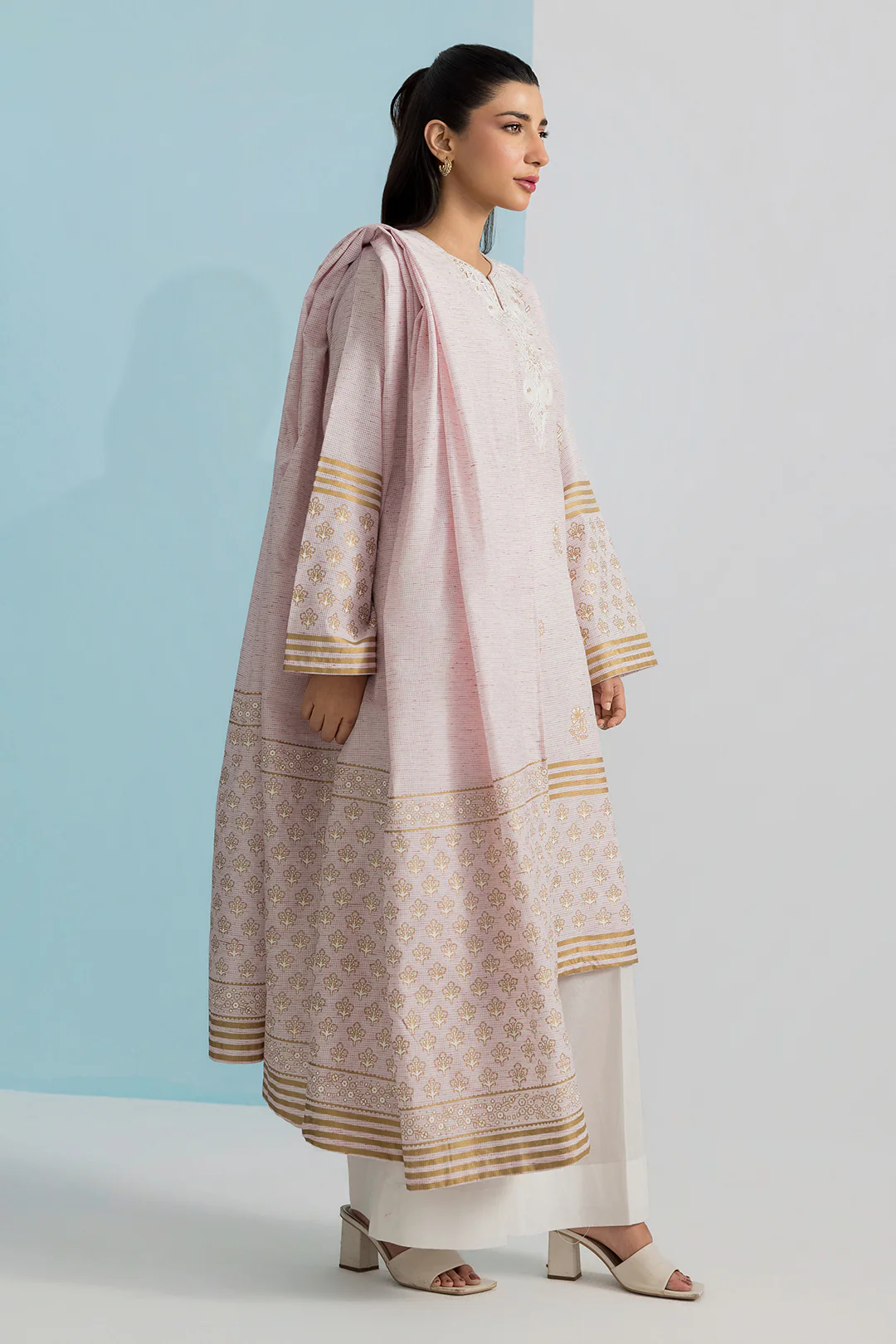 Embroidered Kurta Dupatta - 2506 - Image 5