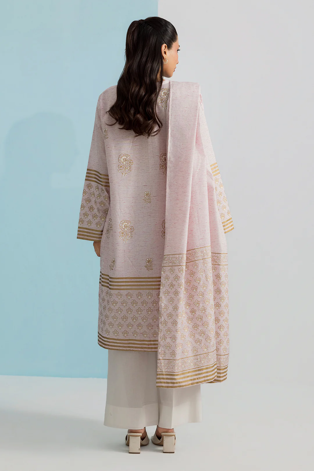 Embroidered Kurta Dupatta - 2506 - Image 9