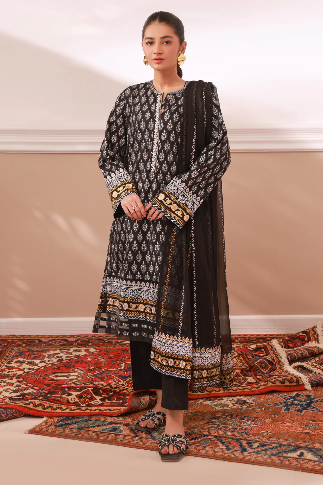 Embroidered Kurta Dupatta - 0973 - Image 8