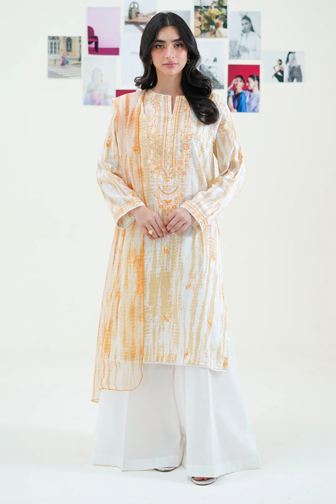 Embroidered Kurta Dupatta - 1705 - Image 7