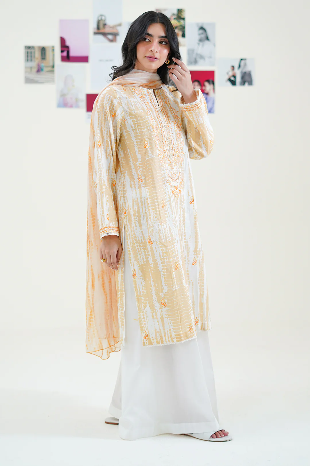 Embroidered Kurta Dupatta - 1705 - Image 8