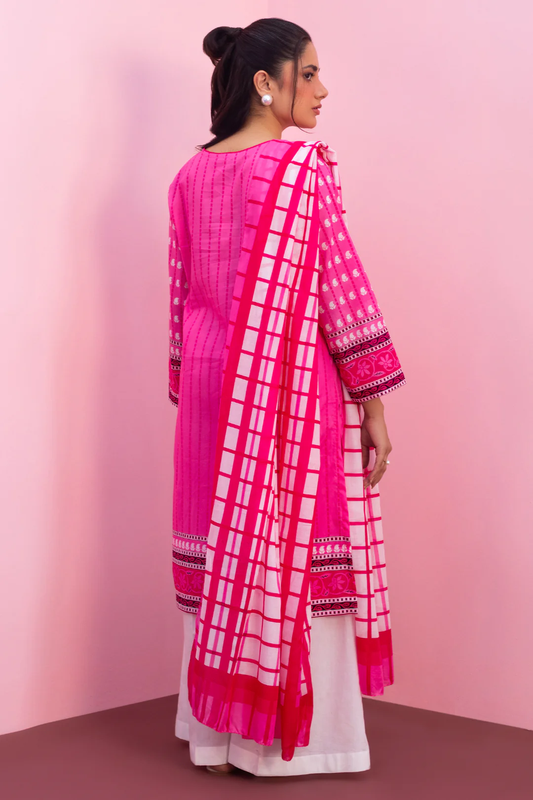 Embroidered Kurta Dupatta - 1707 - Image 5