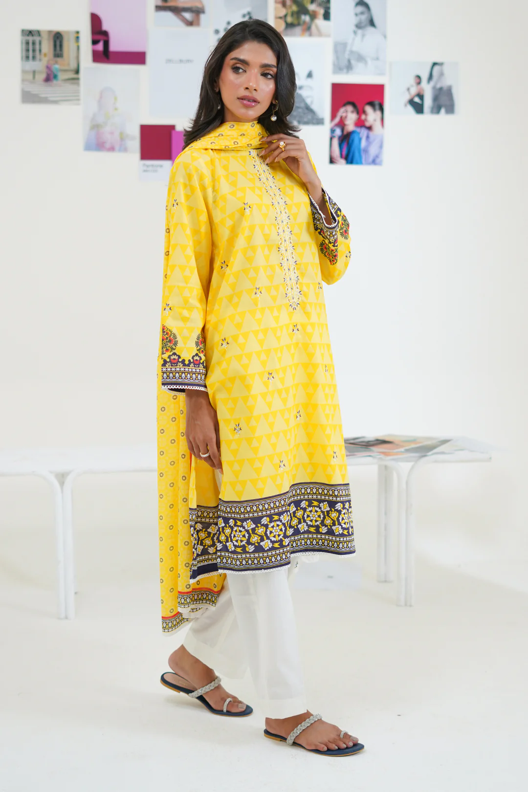 Embroidered Kurta Dupatta - 1763 - Image 2