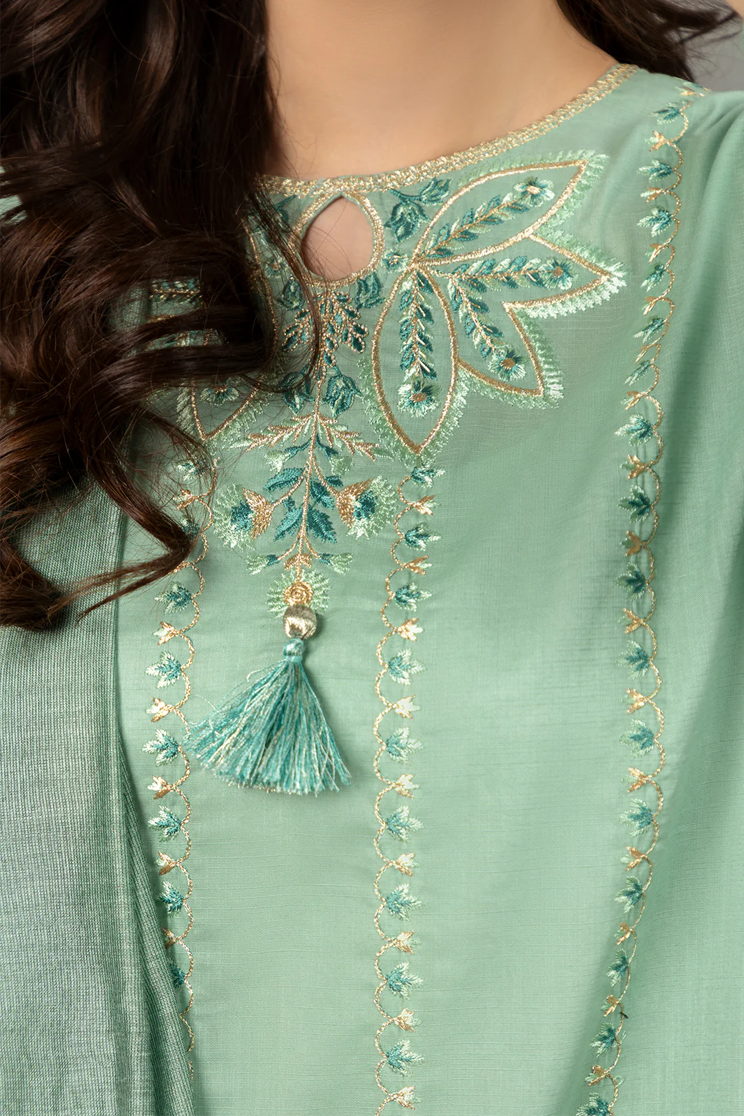 Embroidered Kurta Dupatta - 1774 - Image 4