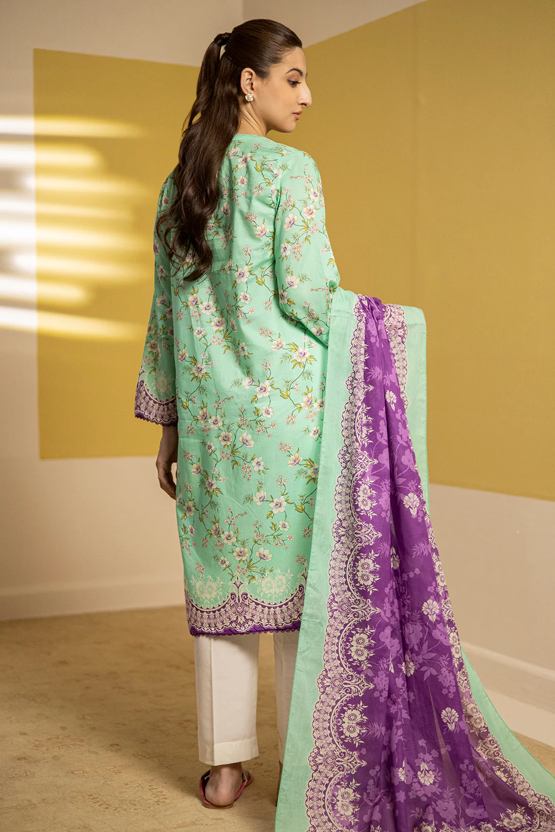 Embroidered Kurta Dupatta - 1903 - Image 6