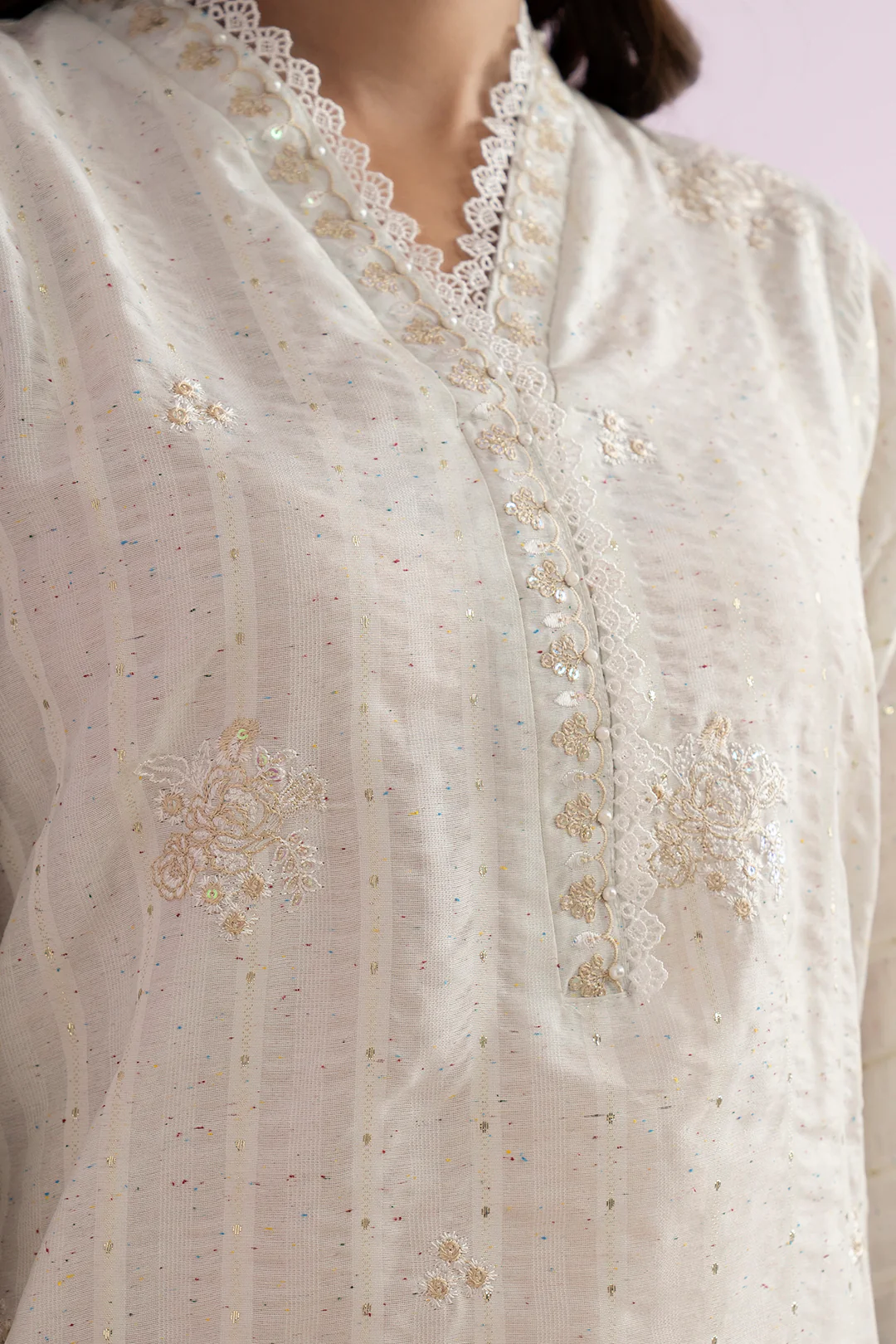 Embroidered Kurta Dupatta - 2121 - Image 5