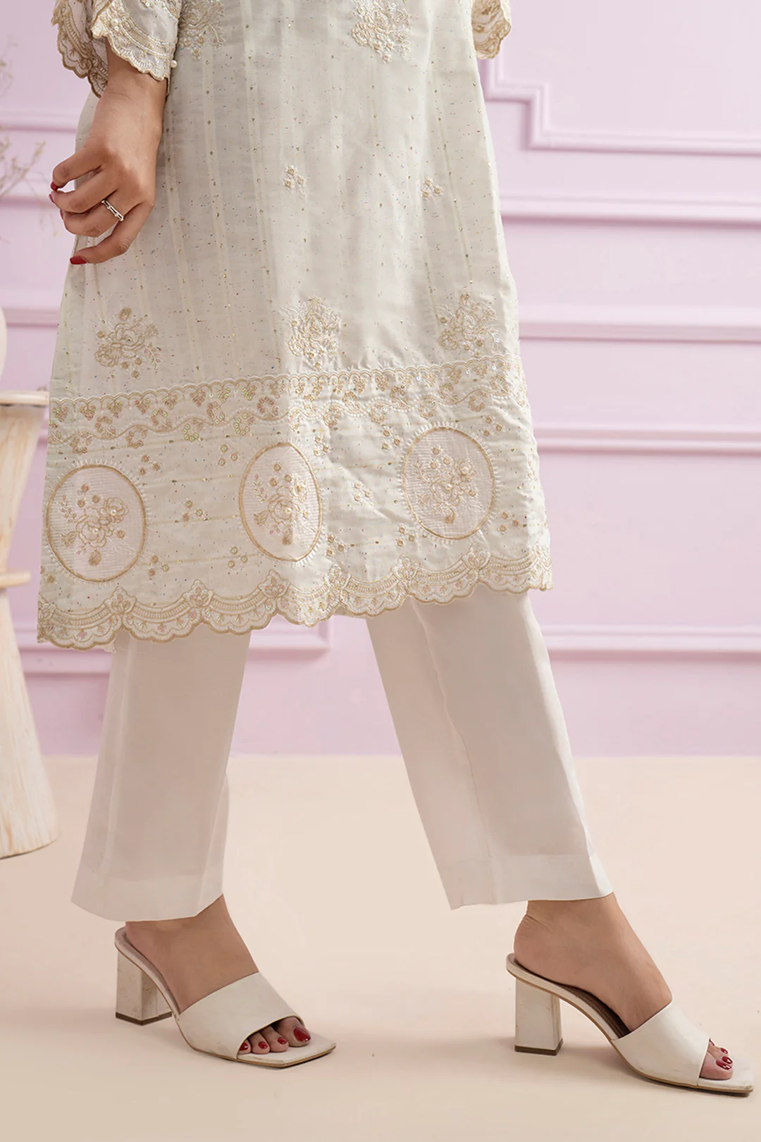 Embroidered Kurta Dupatta - 2121 - Image 6