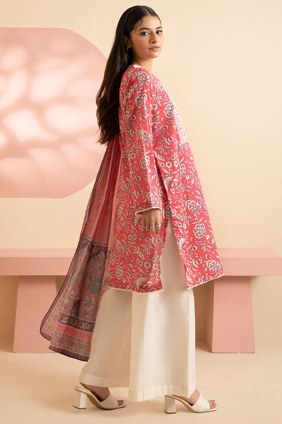 Embroidered Kurta Dupatta - 1476 - Image 6