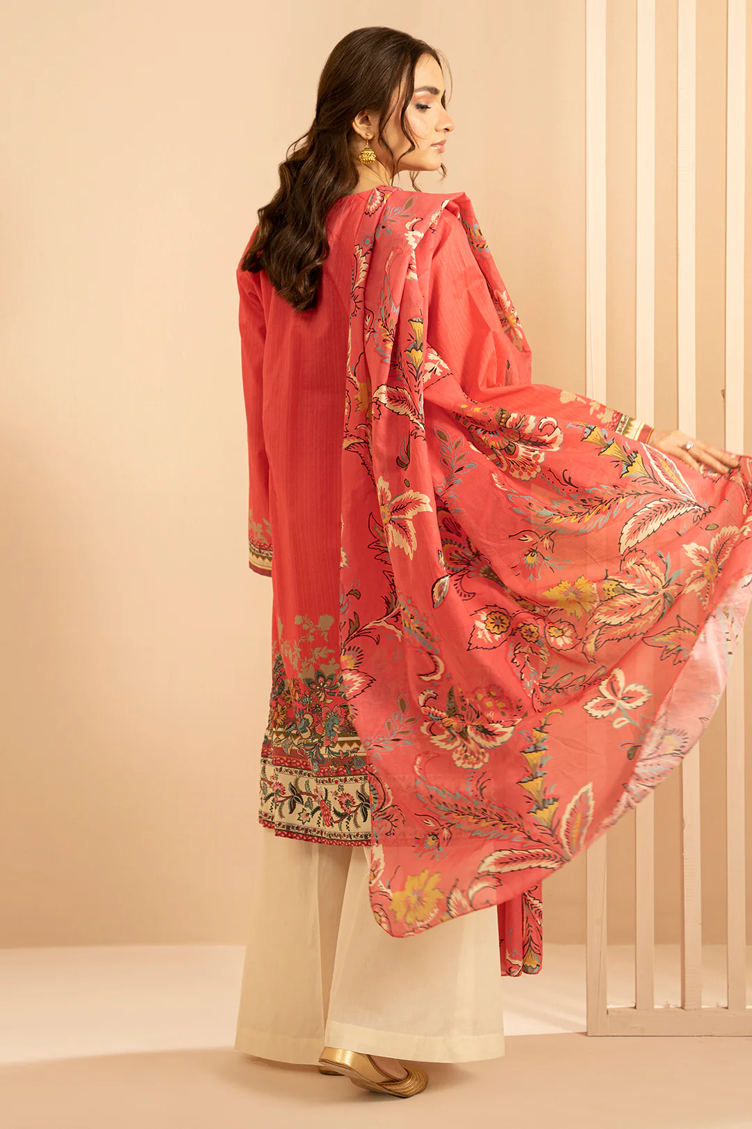Embroidered Kurta Dupatta - 1477 - Image 9