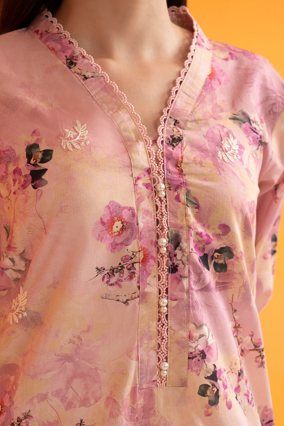 Embroidered Kurta Dupatta - 1552 - Image 3