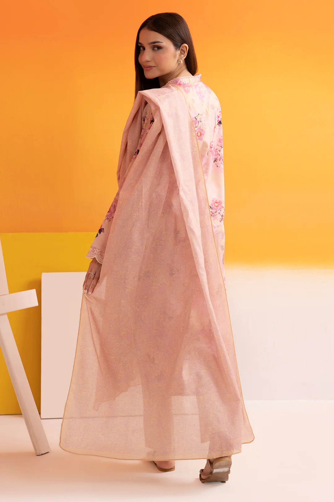 Embroidered Kurta Dupatta - 1552 - Image 4