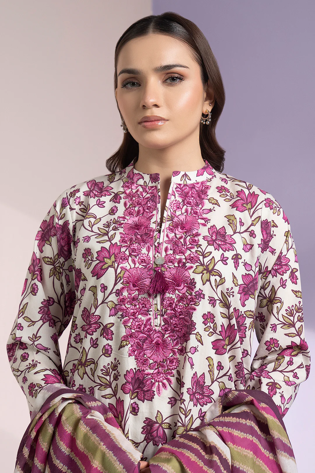 Embroidered Kurta Dupatta - 1553 - Image 2