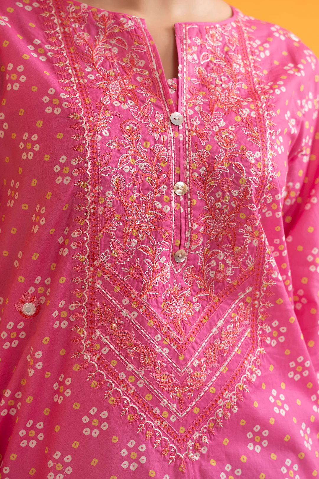 Embroidered Kurta Dupatta - 1809 - Image 5