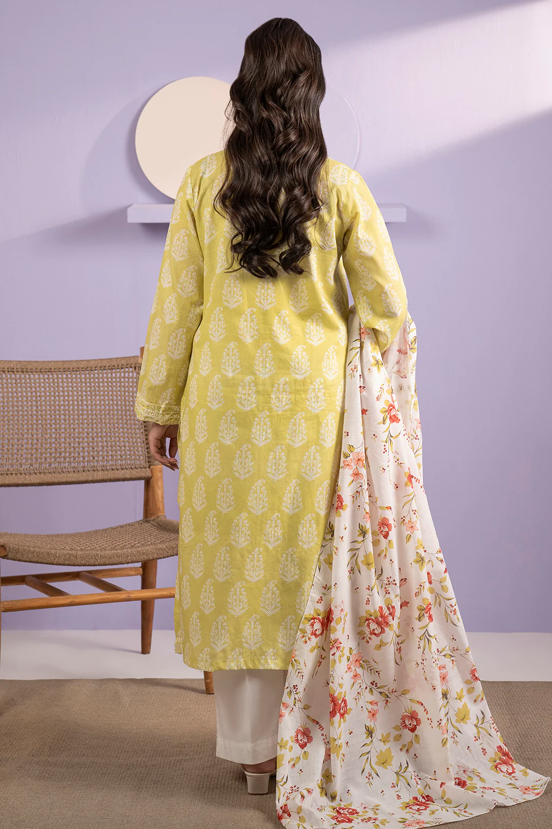 Embroidered Kurta Dupatta - 1903 - Image 7