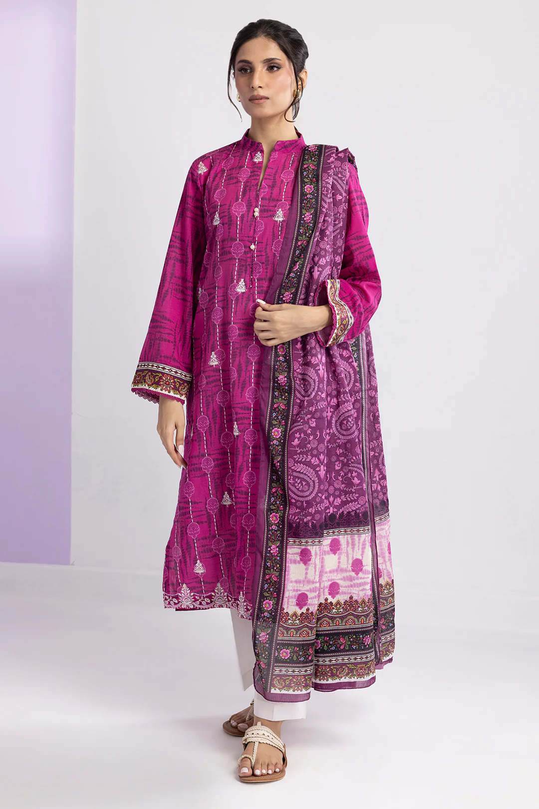 Embroidered Kurta Dupatta - 2007 - Image 2