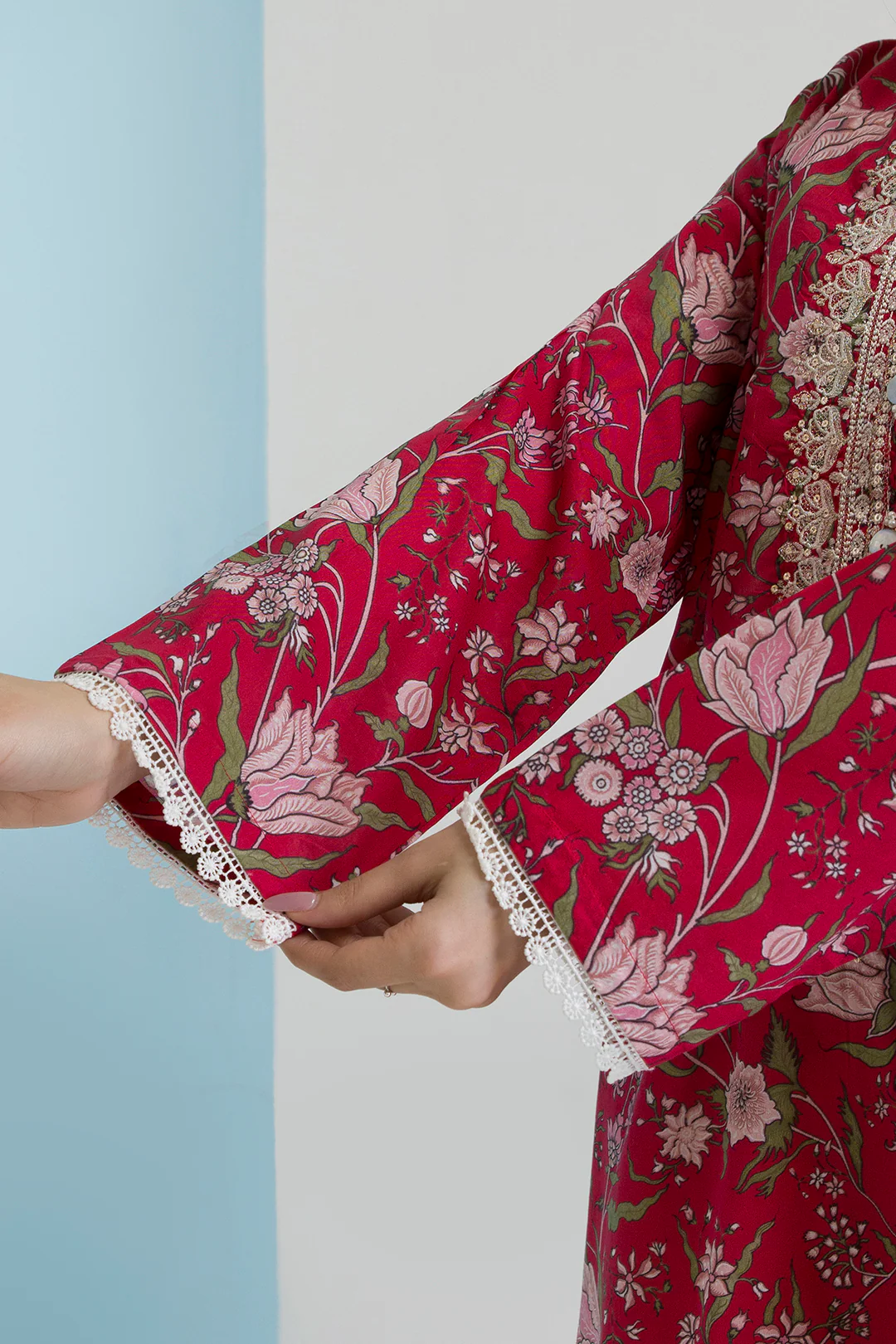 Embroidered Kurta Dupatta - 2041 - Image 3