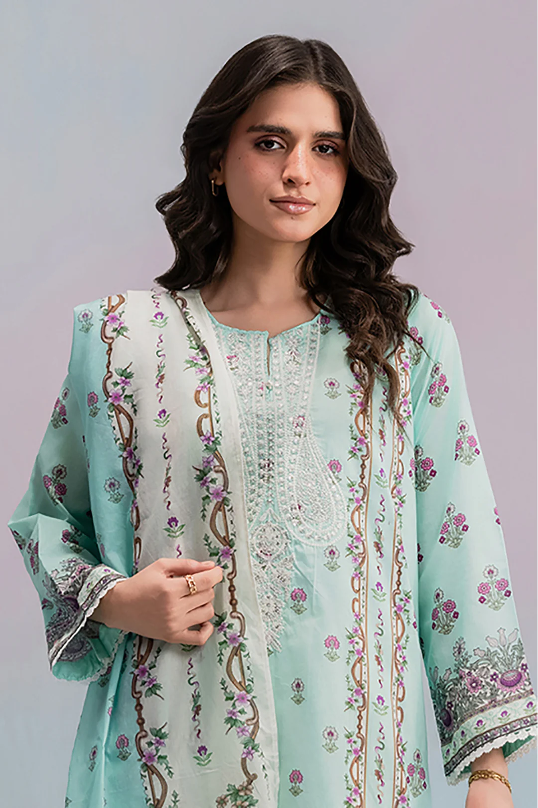 Embroidered Kurta Dupatta - 2125