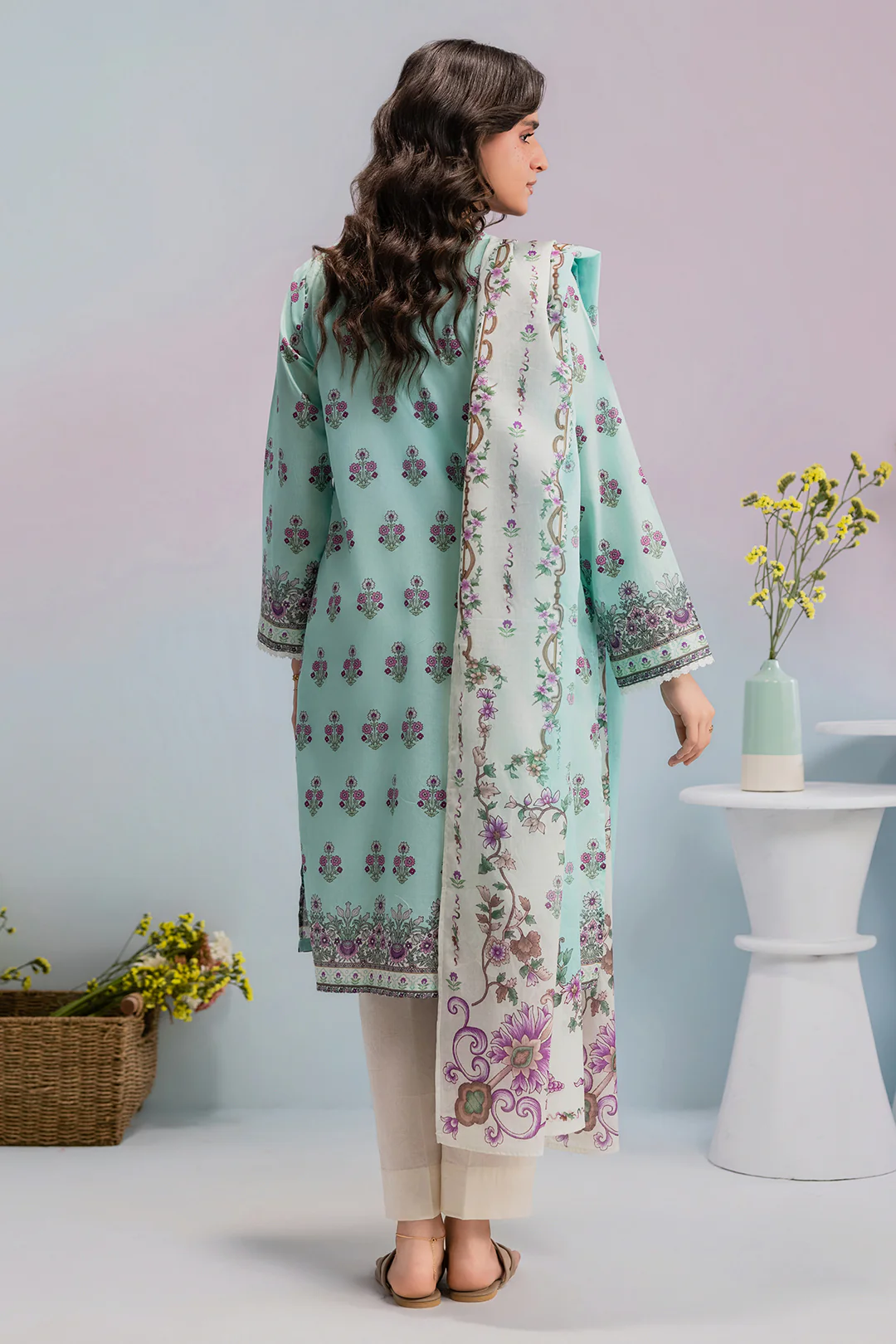 Embroidered Kurta Dupatta - 2125 - Image 6