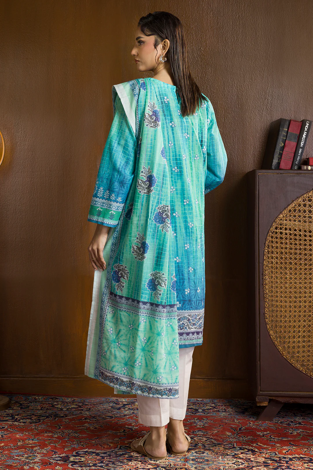 Embroidered Kurta Dupatta - 3064 - Image 12