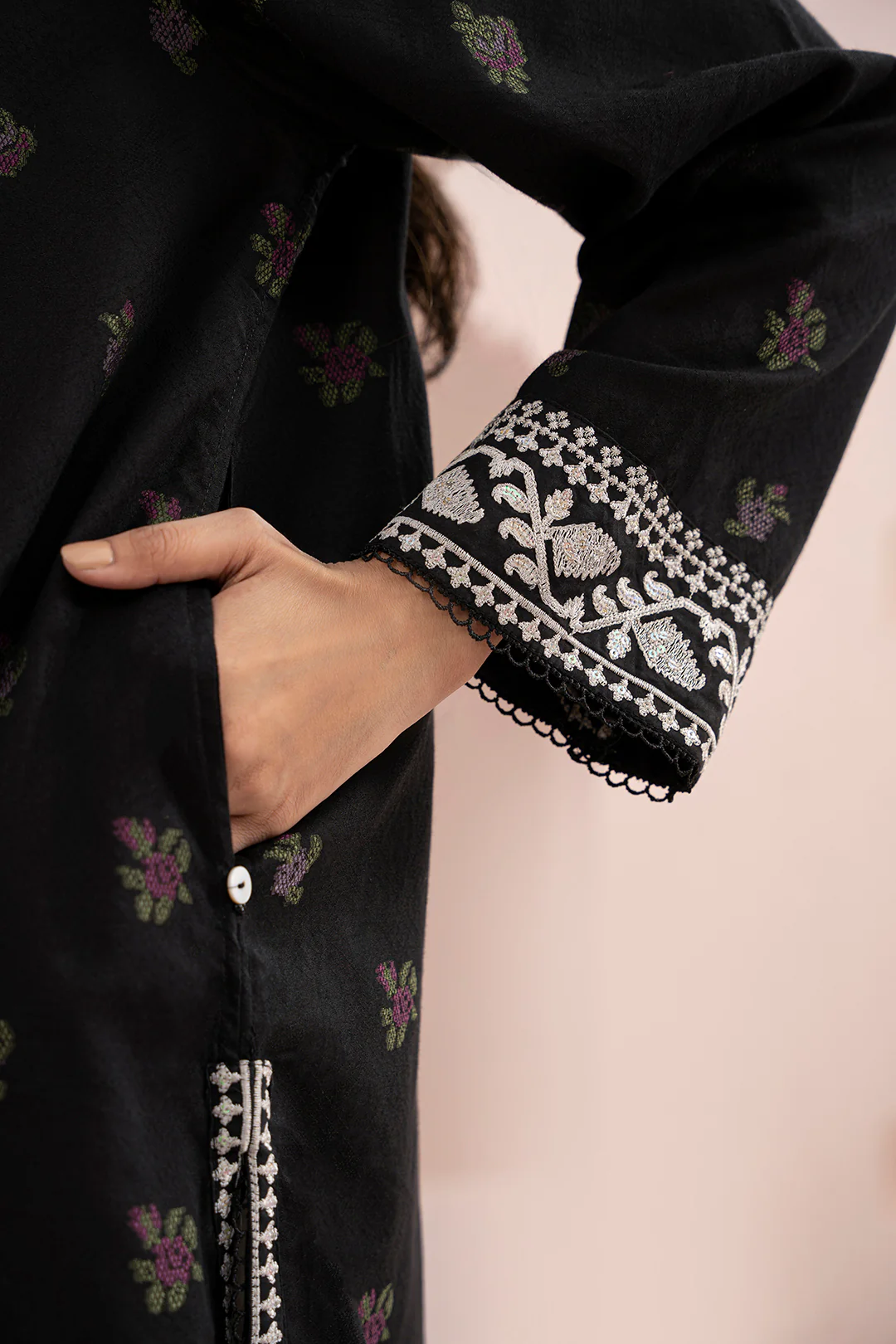 Embroidered Kurta Dupatta - 3345 - Image 8