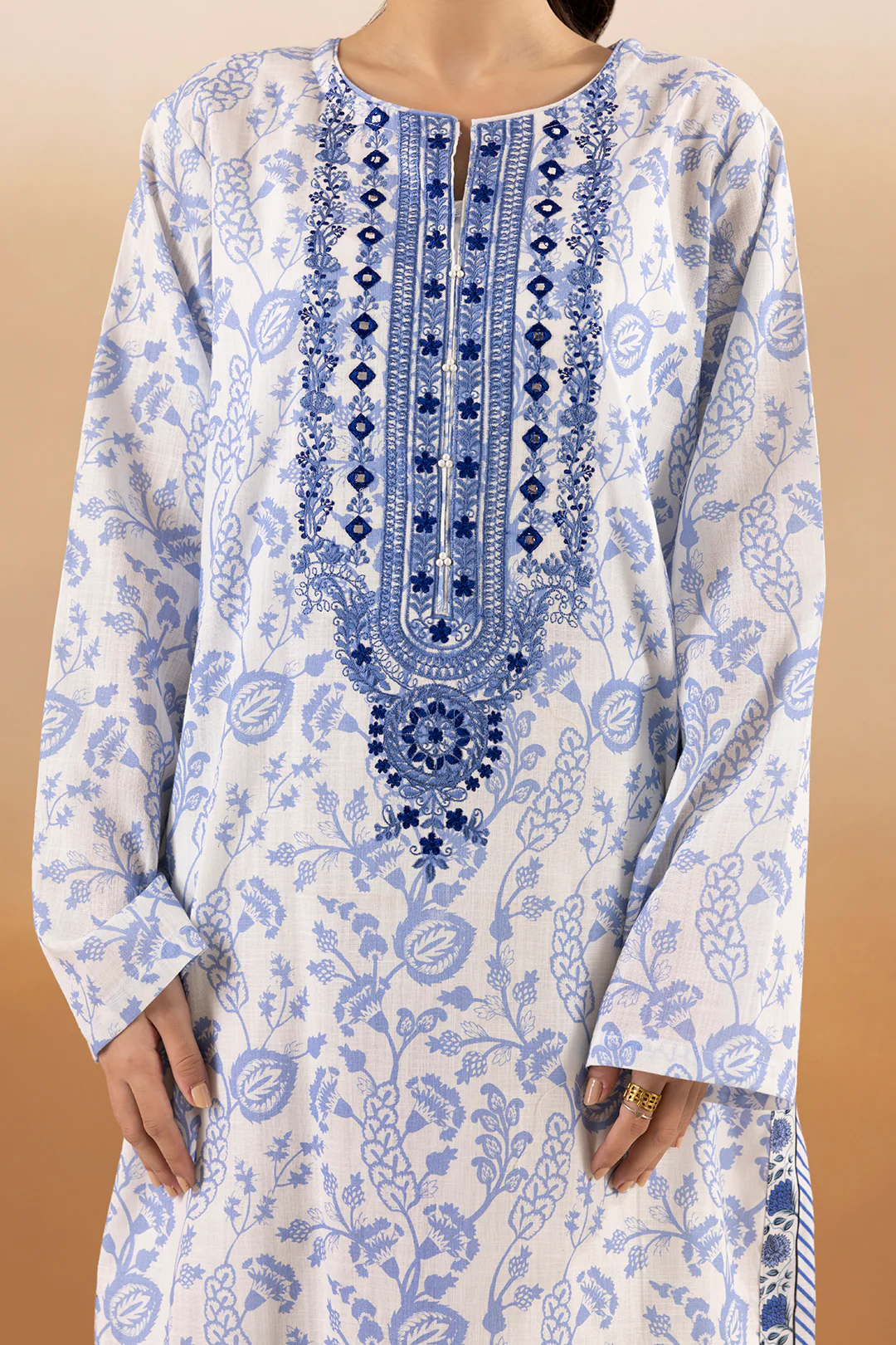 Embroidered Kurta Dupatta - 2694 - Image 5