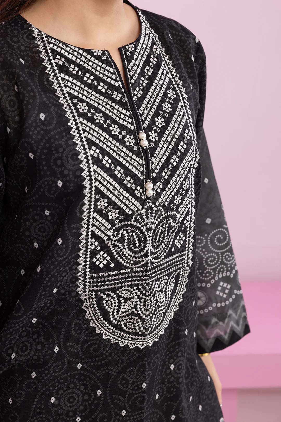Embroidered Kurta Dupatta - 2861 - Image 3