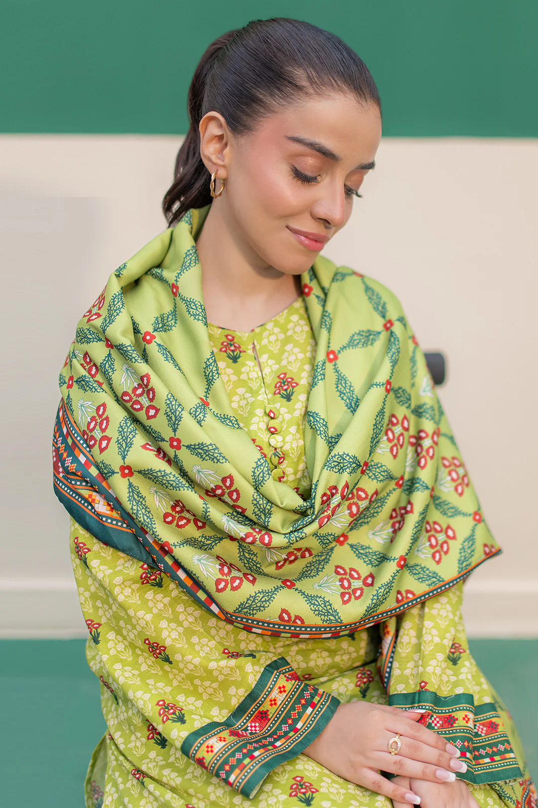 Kurta Shawl Trouser - 2943 - Image 2