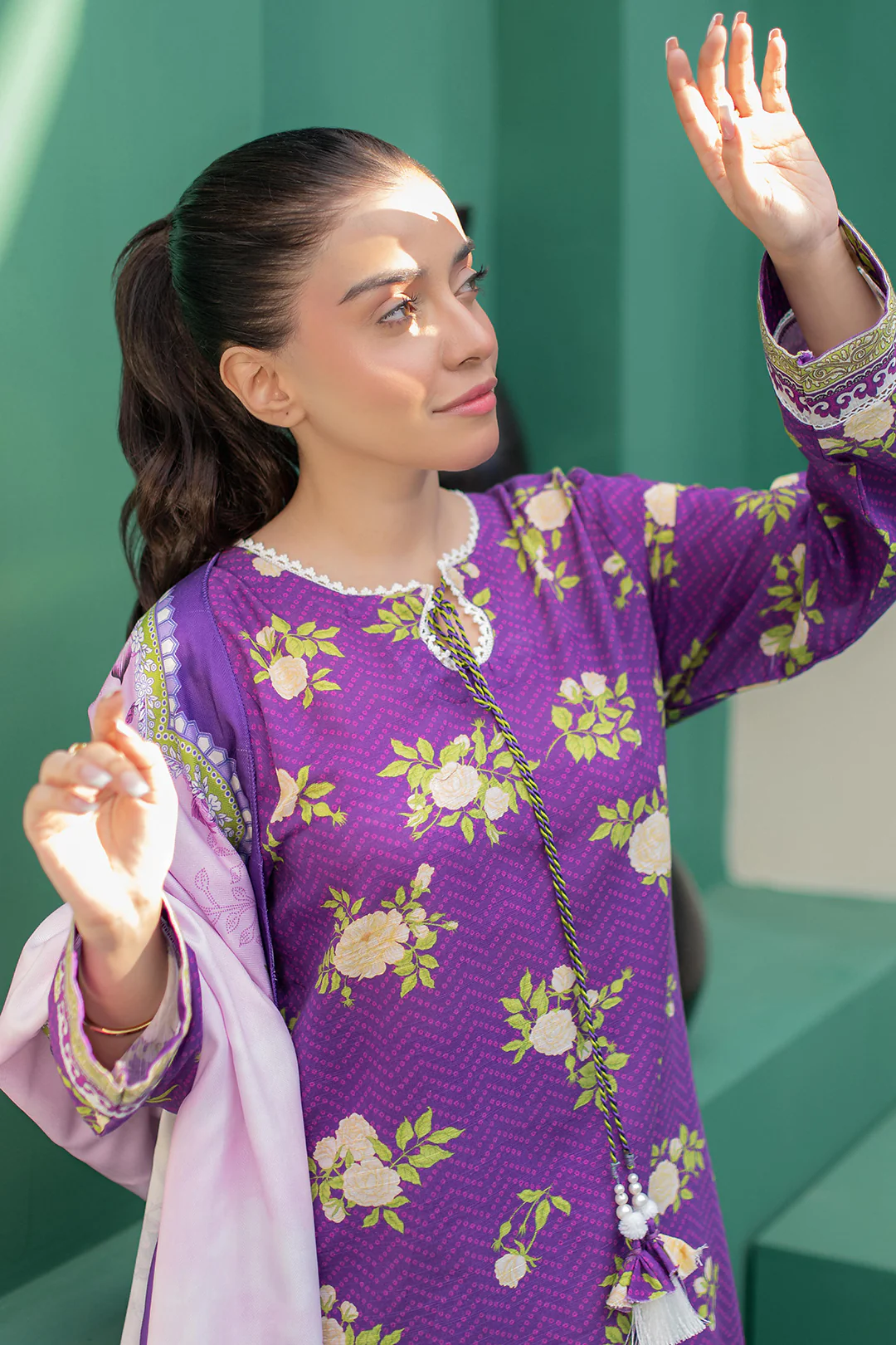 Kurta Shawl Trouser - 3010 - Image 2
