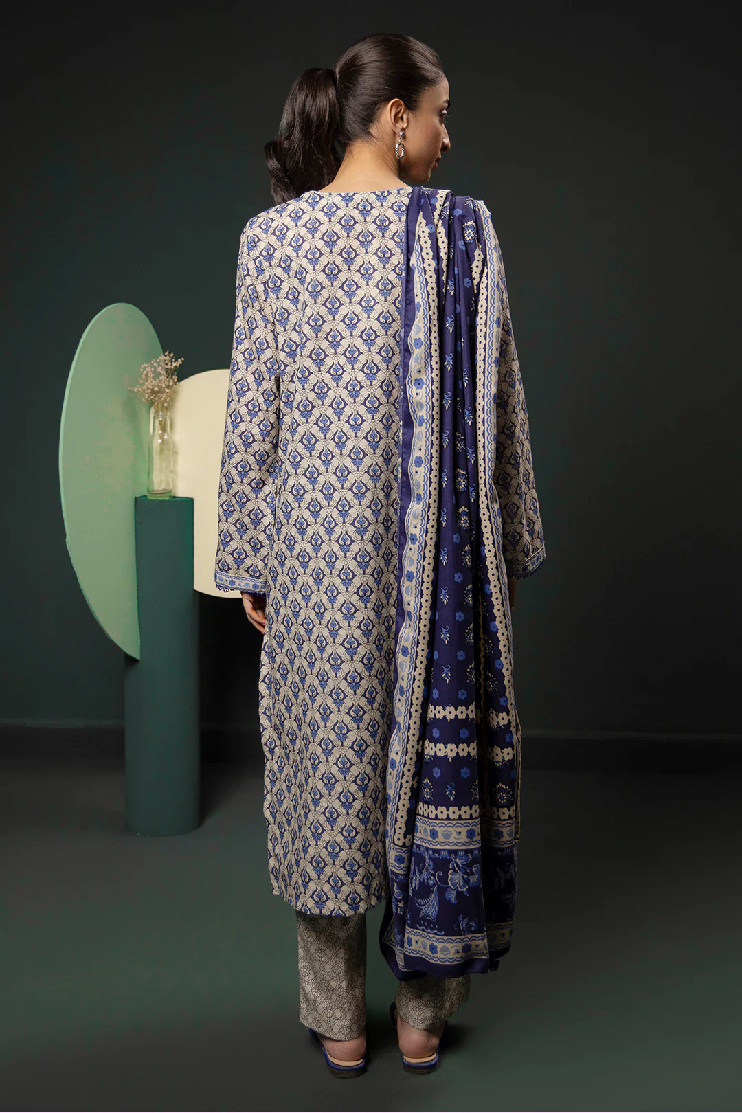 Kurta Shawl Trouser - 3153 - Image 6