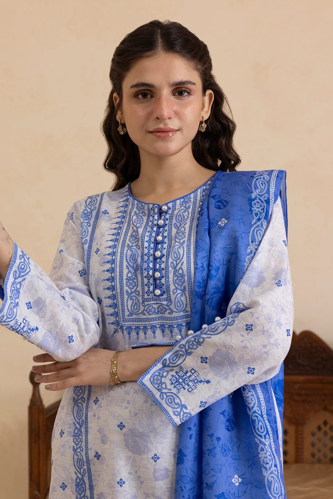 Kurta Shawl Trouser - 2790 - Image 2