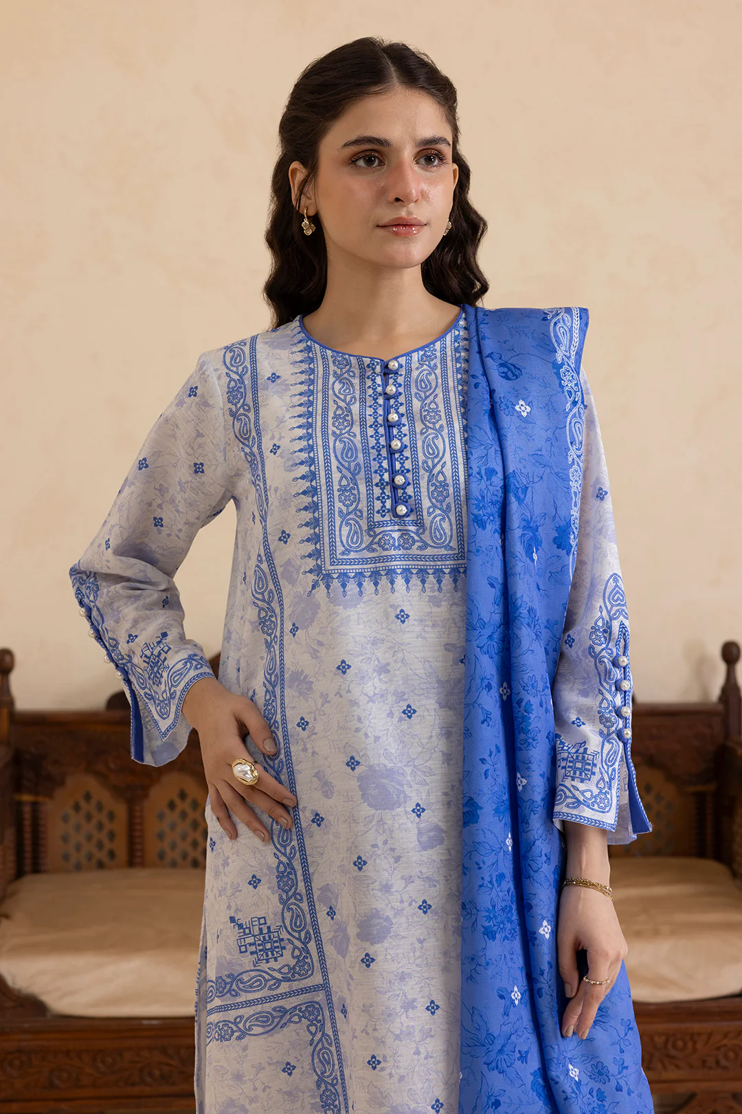 Kurta Shawl Trouser - 2790 - Image 3