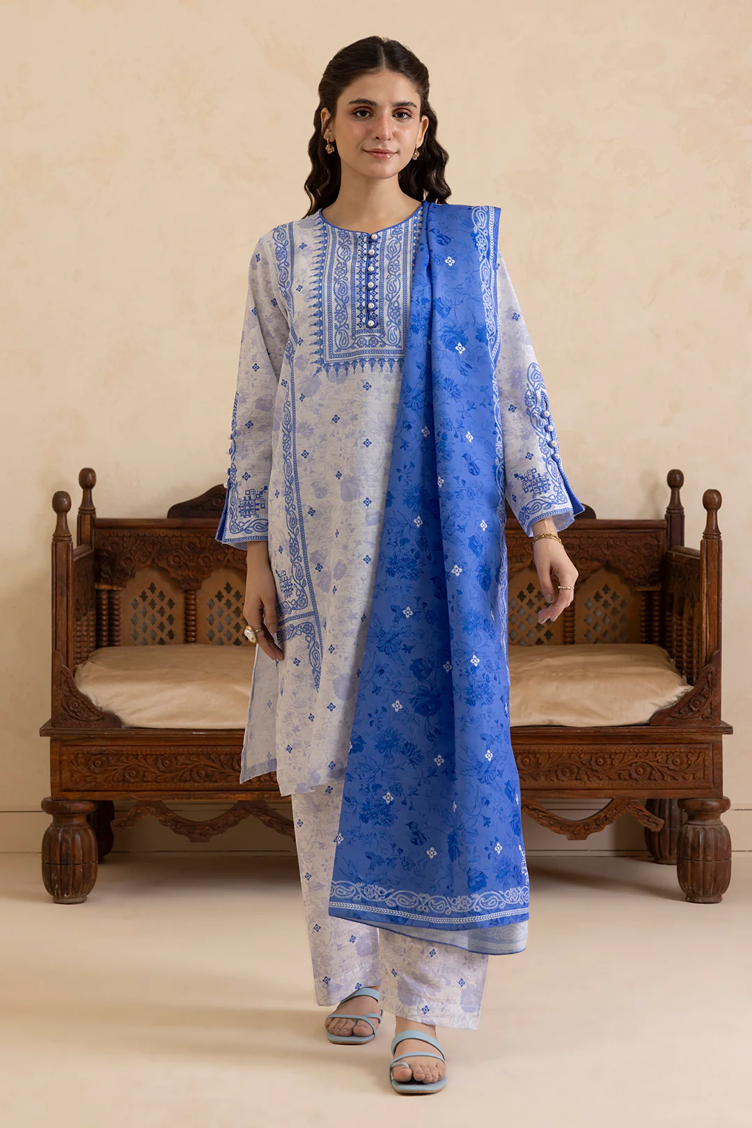Kurta Shawl Trouser - 2790 - Image 4