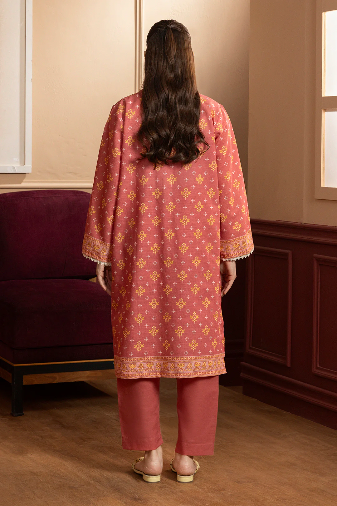 Kurta Shawl Trouser - 2862 - Image 8