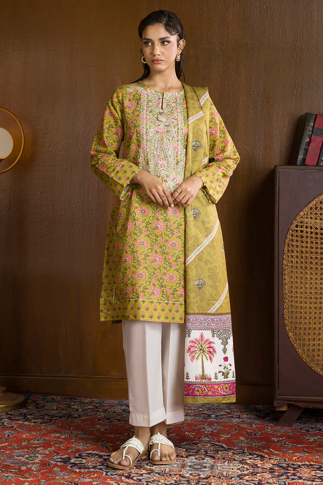 Embroidered Kurta Shawl - 3036 - Image 5