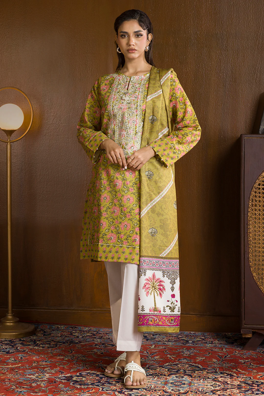 Embroidered Kurta Shawl - 3036 - Image 7